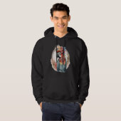 Colorful Parrot Watercolor Macaw Bird Flower Crown Hoodie (Voorkant volledig)