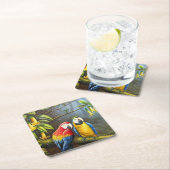 Colorful Parrots Fine Art Kartonnen Onderzetters (Insitu)