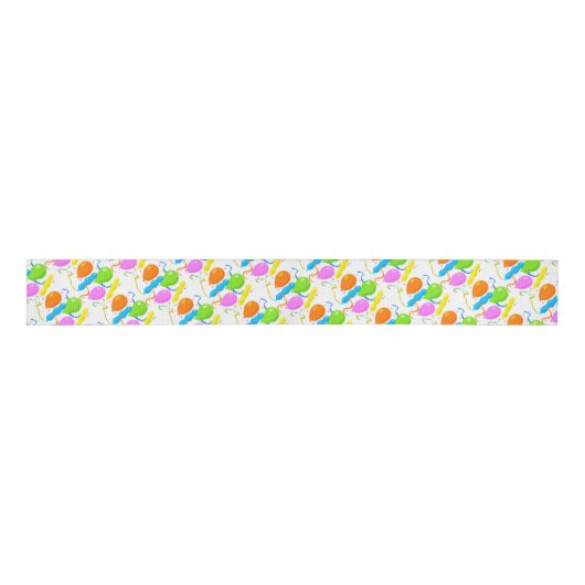 Colorful Party-ballonnen Grosgrain Lint (Voorkant)