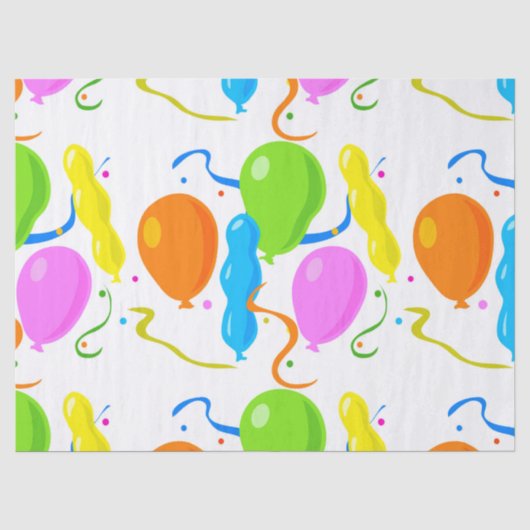 Colorful Party-ballonnen Tissuepapier (Voorkant)