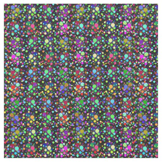 Colorful Party Confetti Fabric Stof (Close Up)