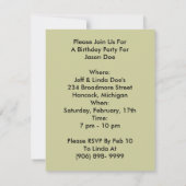 Colorful Party Dragon ~Pas deze uitnodigingen aan (Achterkant)