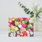 Colorful party snoep mix print briefkaart (Staand voorkant)