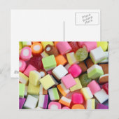 Colorful party snoep mix print briefkaart (Voorkant / Achterkant)