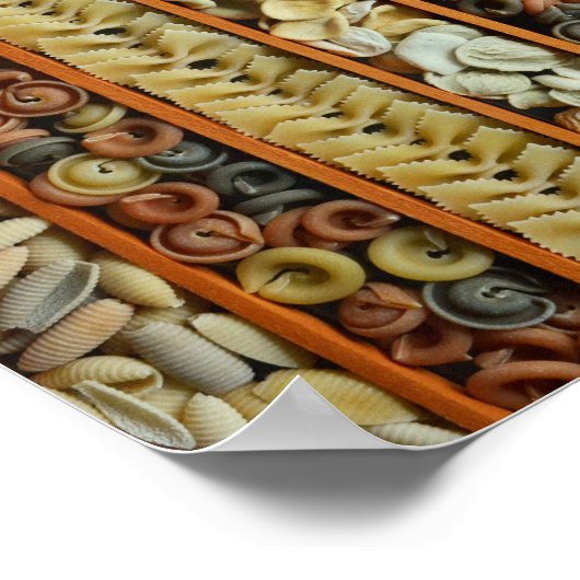 Colorful Pasta Foto Poster (Hoek)