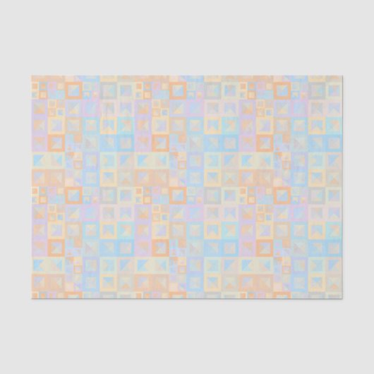 Colorful Pastel Boho Mod Geometric Abstract Tissuepapier (Voorkant)