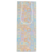 Colorful Pastel Boho Mod Geometric Abstract Wijn Cadeautas (Voorkant)