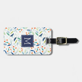 Colorful Pastel Botanische Waterverven Patroon Bagagelabel