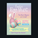 Colorful Pastel Bunny Easter Egg Hunt Party Briefkaart<br><div class="desc">Mooie,  kleurrijke EASTER EGG HUNT-partijuitnodiging voor de kinderen. Kleurpasta met geverfde eieren en konijnenoren; paars,  blauw,  roze,  geel,  oranje,  nertgroen. Gemakkelijk om sjabloon uit te geven. Veel ruimte om aanvullende informatie toe te voegen. De kinderen/kinderen zullen er van houden!!!!</div>