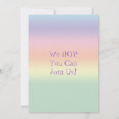 Colorful Pastel Bunny Easter Hunt Brunch Kaart (Achterkant)