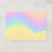 Colorful Pastel Calligraphy Pastel Media Insert Visitekaartje (Achterkant)