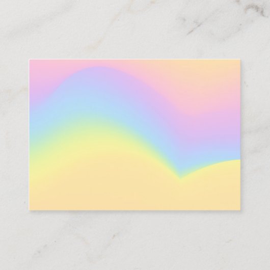 Colorful Pastel Calligraphy Pastel Media Insert Visitekaartje (Achterkant)