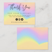 Colorful Pastel Calligraphy Pastel Media Insert Visitekaartje (Voorkant / Achterkant)