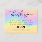 Colorful Pastel Calligraphy Pastel Media Insert Visitekaartje (Voorkant)