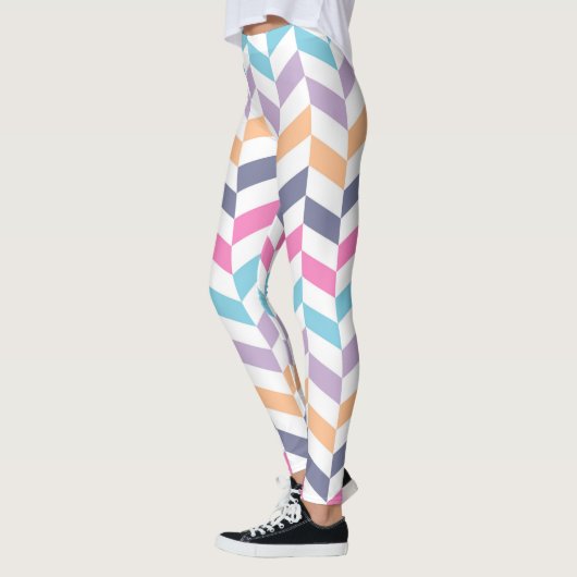 Colorful Pastel Chevron Pattern Leggings (Links)