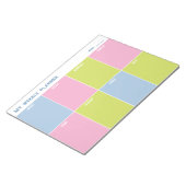 Colorful Pastel Custom Weekly Planner Notitieblok (Schuin)