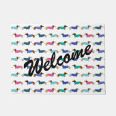 Colorful Pastel Dachshund Doormat Deurmat (Voorkant)
