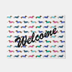 Colorful Pastel Dachshund Doormat Deurmat