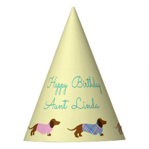 Colorful Pastel Dachshund Party Pet Feesthoedjes