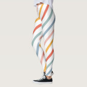Colorful Pastel Diagonal Stripes Leggings (Links)