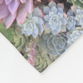 Colorful Pastel Echeveria Succulent SMALL Fleece Deken (Hoek)