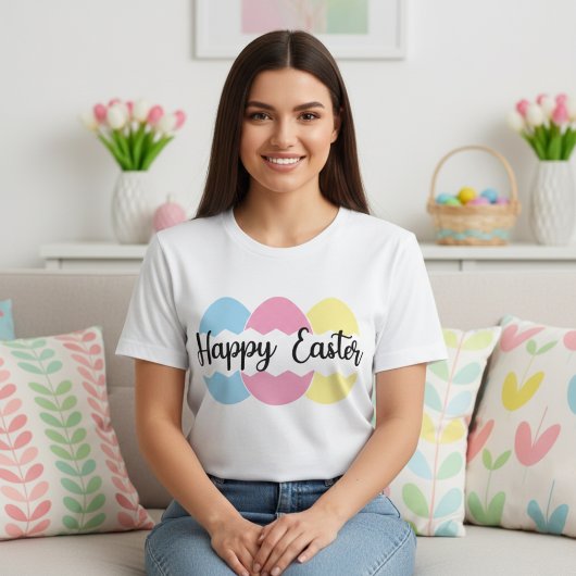 Colorful Pastel Eggs Happy Paast T-shirt