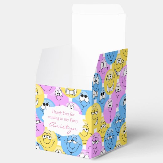 Colorful Pastel 😀 Emoji Design Bedankdoosjes (Geopend)