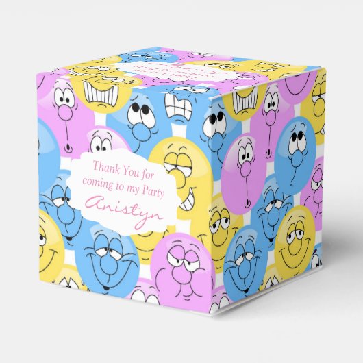 Colorful Pastel 😀 Emoji Design Bedankdoosjes (Achterkant)
