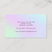 Colorful Pastel Feminine  holografisch Visitekaartje (Achterkant)