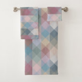 colorful pastel geometric bad handdoek (Insitu)
