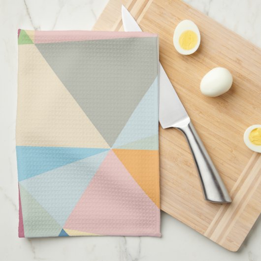 Colorful Pastel Geometric Modern Pattern Theedoek (Quarter Fold)