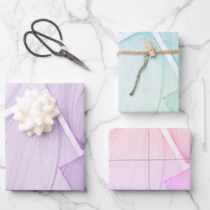 Colorful Pastel Geometric Square Decoupage Inpakpapier Vel