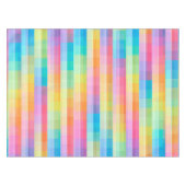 Colorful Pastel Geometric Tiles Squares Patroon | Tafelkleed (Voorkant (Horizontaal))