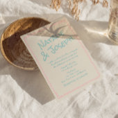 Colorful Pastel Hand Written Spring Fun Wedding Kaart