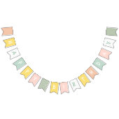 Colorful Pastel Happy Birthday Vlaggetjes (Alle)