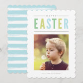 Colorful Pastel Happy Pasen Feestdagenkaart (Voorkant / Achterkant)