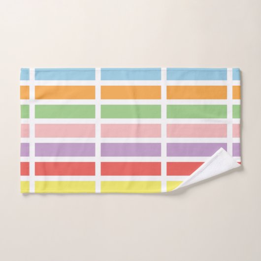 Colorful Pastel Hues Bad Handdoek (Handdoek)