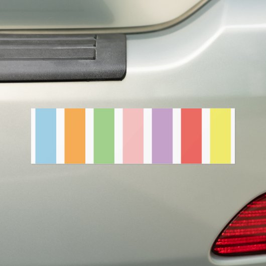 Colorful Pastel Hues Bumpersticker (Op auto)