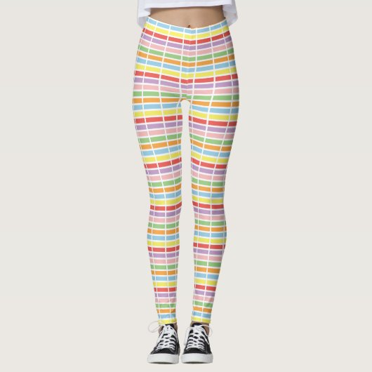 Colorful Pastel Hues Leggings (Voorkant)