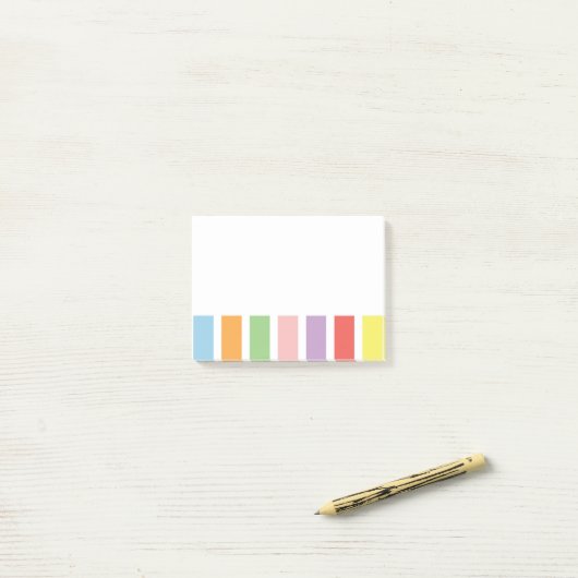 Colorful Pastel Hues Post-it® Notes (Op bureau)
