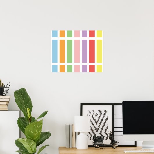 Colorful Pastel Hues Poster (Thuiskantoor)