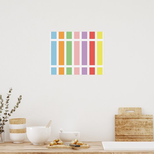 Colorful Pastel Hues Poster (Keuken)
