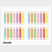Colorful Pastel Hues Rechthoekige Sticker (Vel)