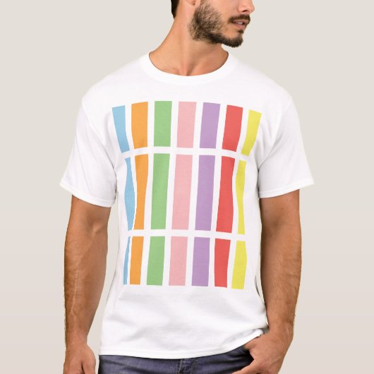 Colorful Pastel Hues T-shirt (Voorkant)