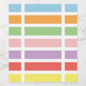 Colorful Pastel Hues Wijn Etiket (Enkel label)