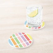 Colorful Pastel Hues Zandsteen Onderzetter (Zijkant)