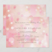 Colorful Pastel Licht Birthday Party Invitation Kaart (Voorkant / Achterkant)