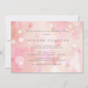 Colorful Pastel Licht Birthday Party Invitation Kaart