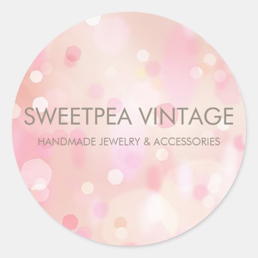 Colorful Pastel Lights Bokeh Custom Sticker I (Voorkant)