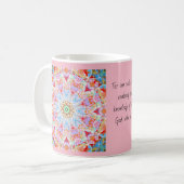 Colorful Pastel Mandala Mok met Julian of Norwich (Voorkant links)
